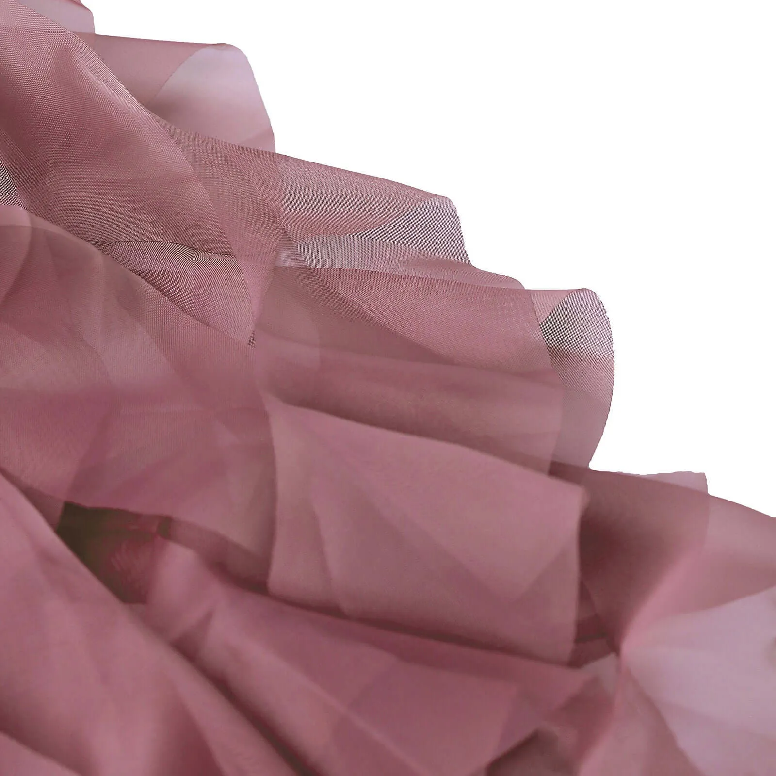 1 Set Mauve / Cinnamon Rose Chiffon Hoods With Ruffles Willow Chair Sashes