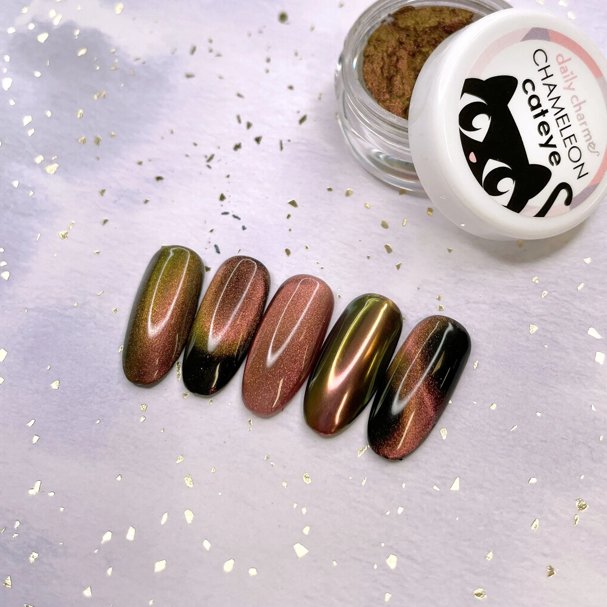 3-in-1 Chameleon Cat Eye Chrome Powder / Amber