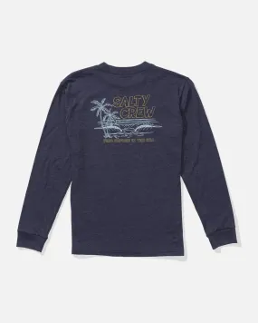 A Frame Boys Long Sleeve Tee - Navy Heather