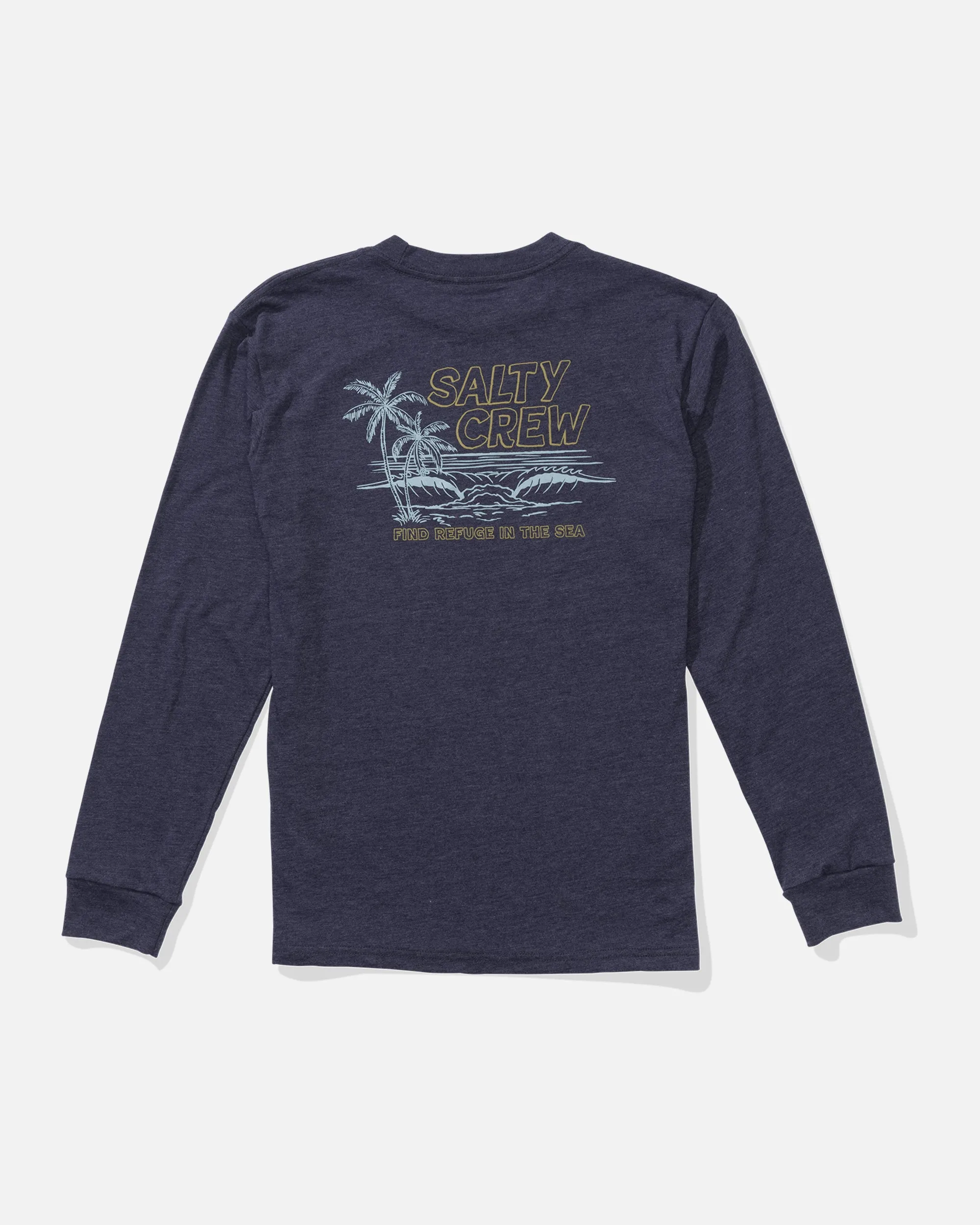 A Frame Boys Long Sleeve Tee - Navy Heather