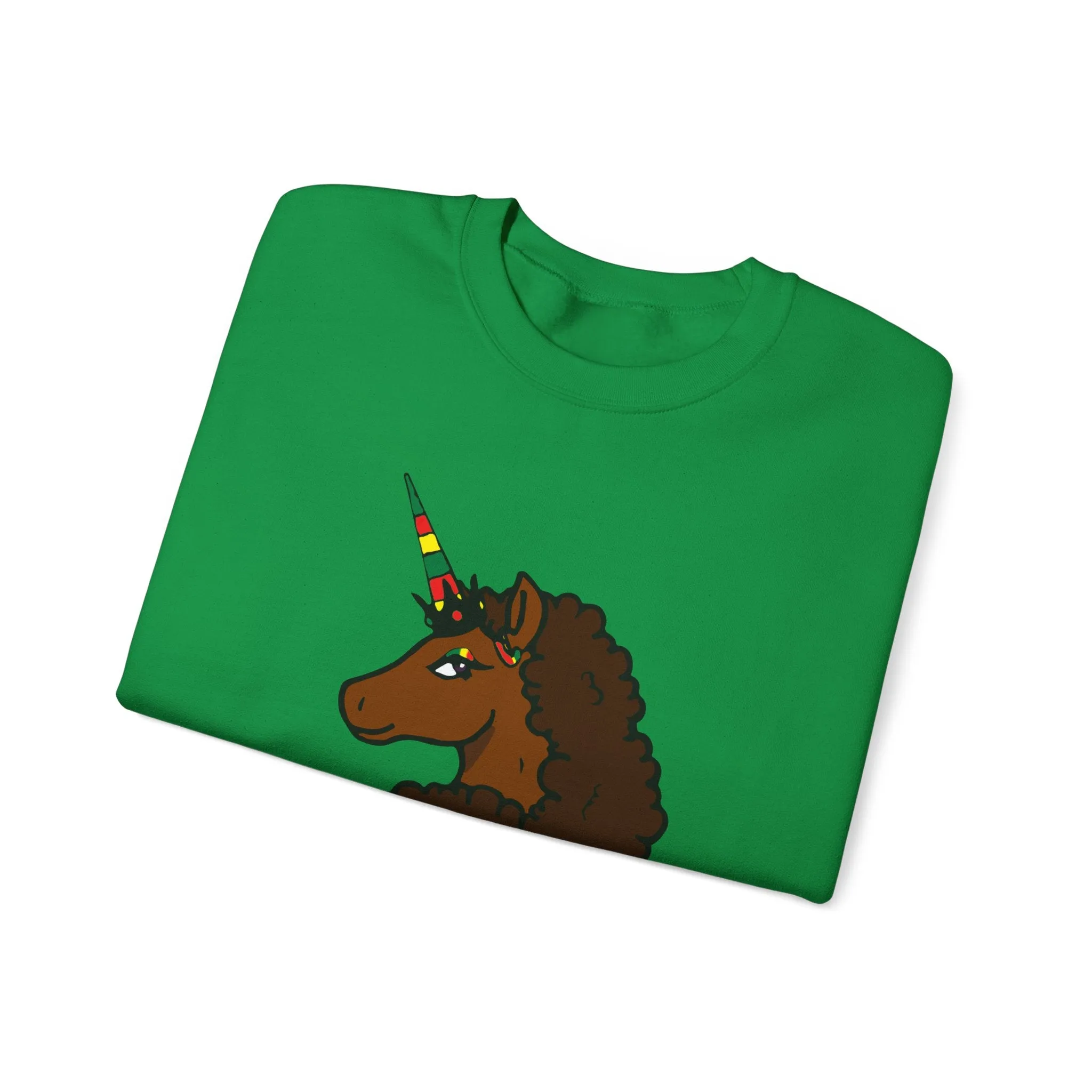 Adult - Afro Unicorn Black Pride Celebration Sweatshirt