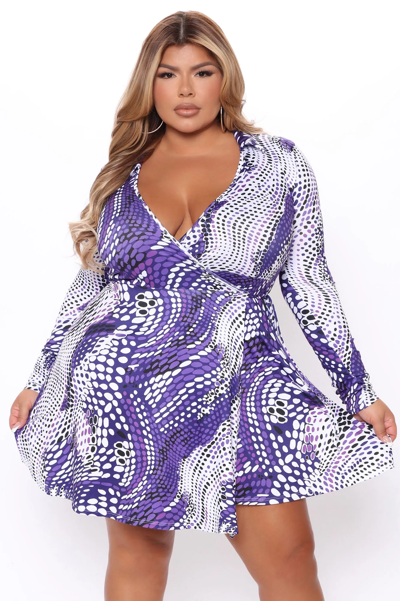 Annemarie Mini Dress - Purple/combo