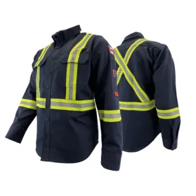Atlas 404 Flame Resistant 8 oz 88% Cotton/12% Nylon FR/Arc Flash Work Shirt | Supersoft® Technology, HRC 2, Enhanced Safety and Comfort | Sizes XS-7XL