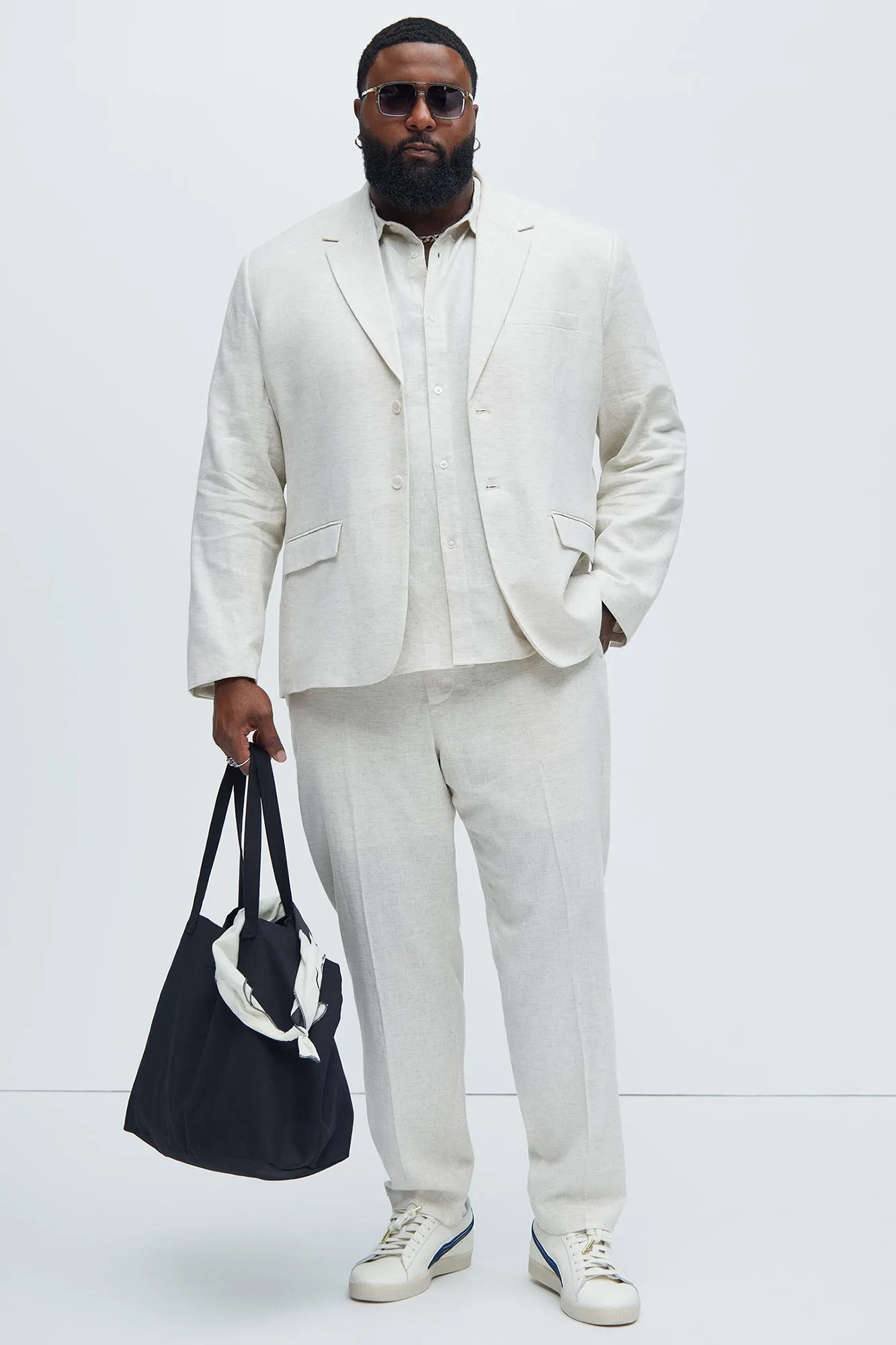 Bahamas Straight Linen Trousers - Oatmeal