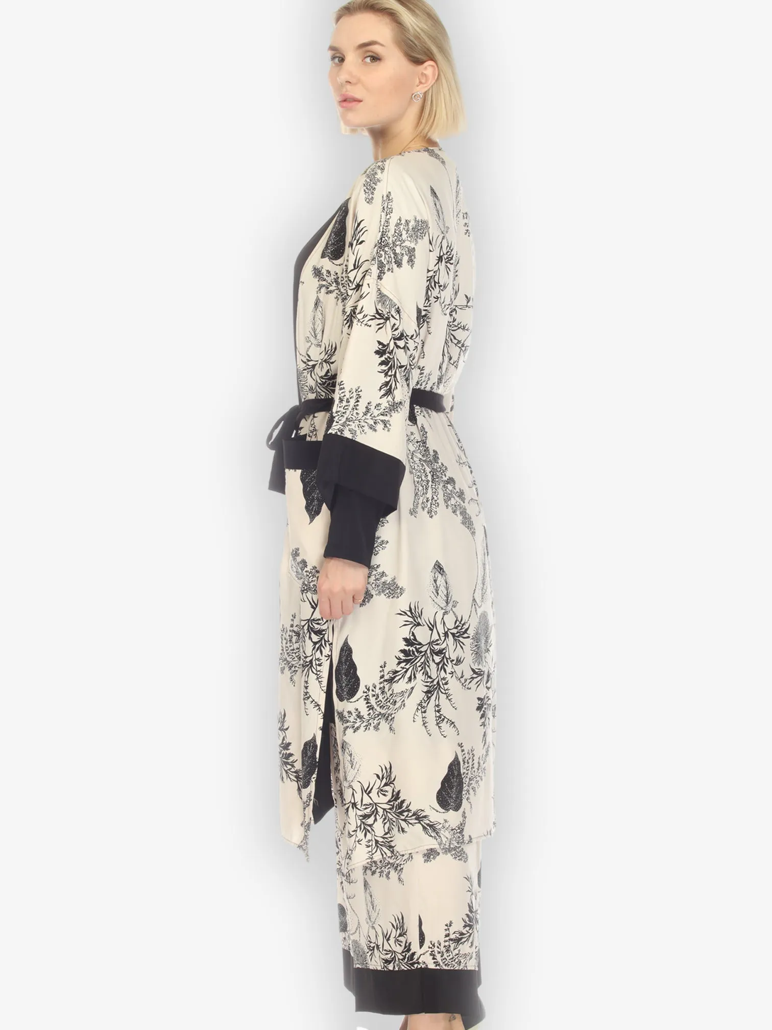 Black and Cream Robe/Duster