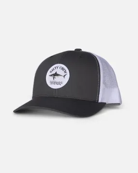 Bruce Retro Trucker Hat - Charcoal White Bruce Retro Trucker Hat - Charcoal White
