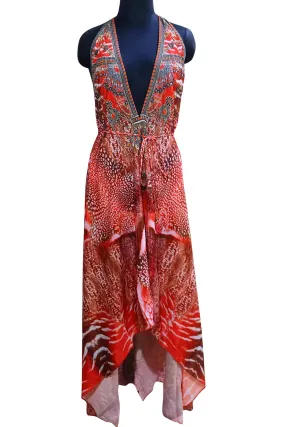 Convertible Maxi Dress in Animal Print