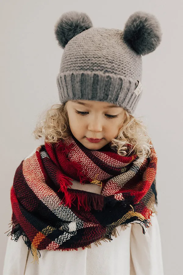Cozy Love Children's Infinity Scarf In Crimson