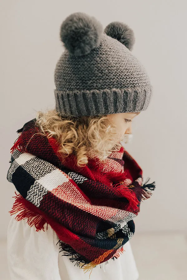 Cozy Love Children's Infinity Scarf In Crimson