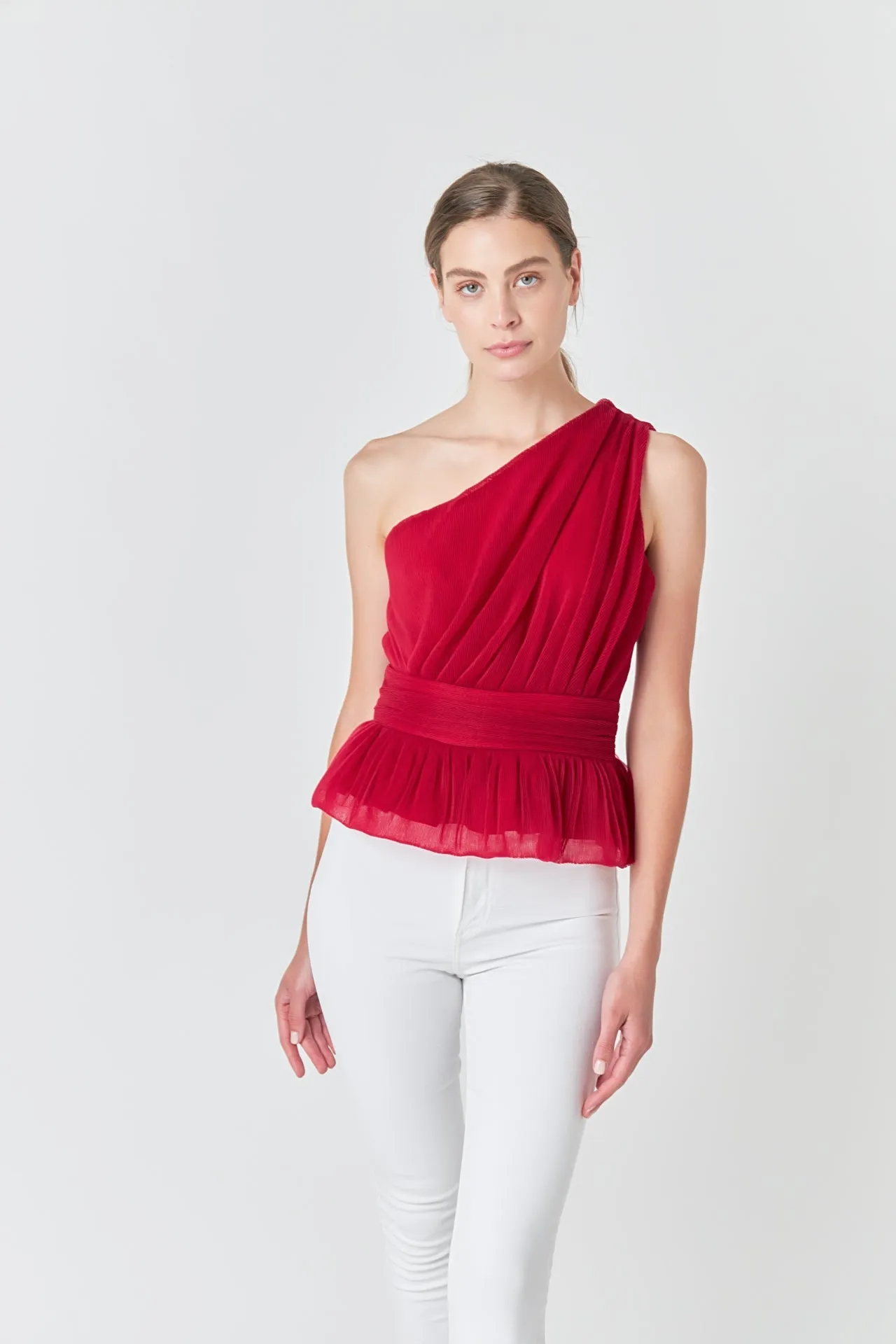 Endless Rose - Tulle One Shoulder Top
