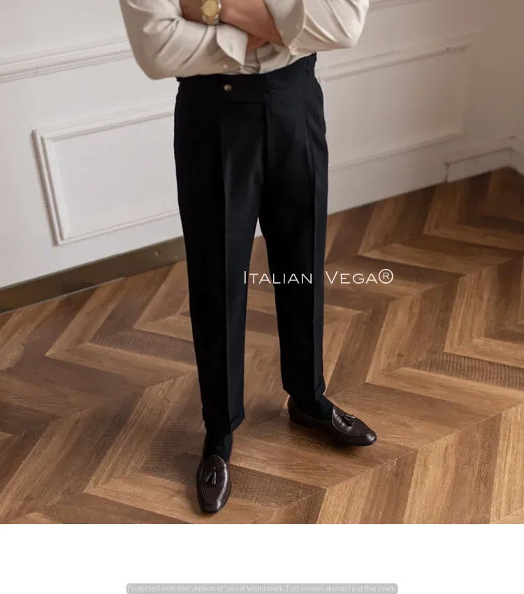 Italian Black Signature Gurkha Pants by Italian Vega®