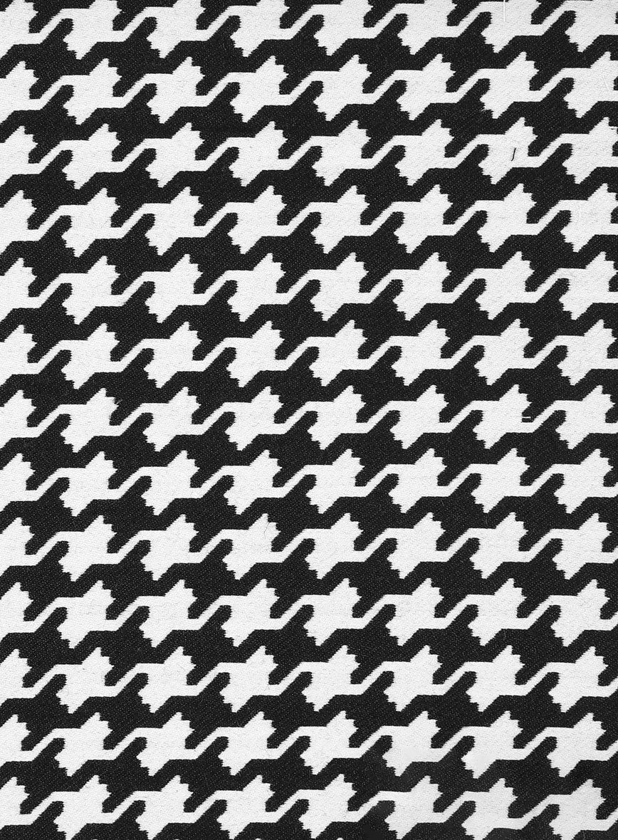 Italian Cotton Silk Bold Houndstooth Pants