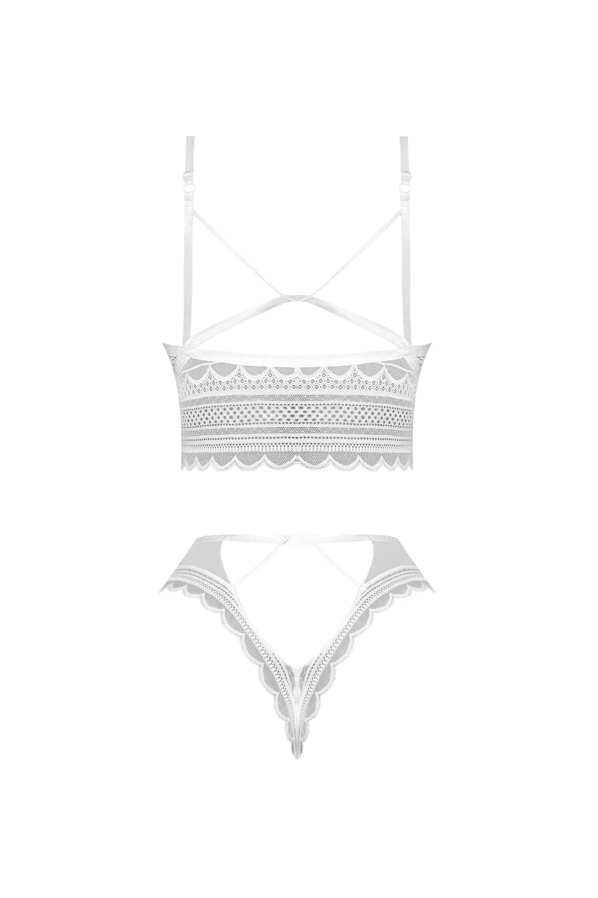 Magic Silk Modern Romance Bralette & Hipster White