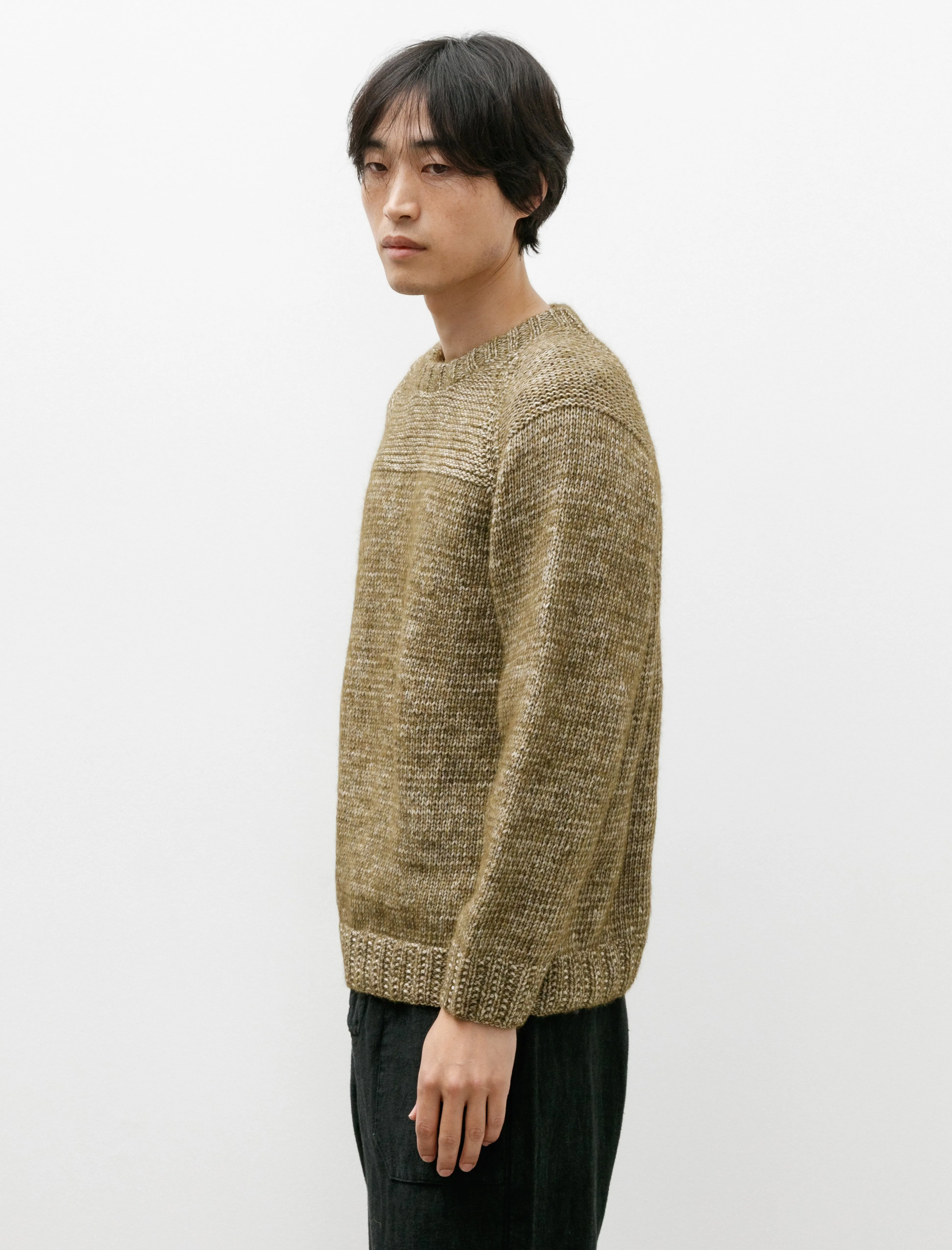 Mix Stitch Jumper Khaki