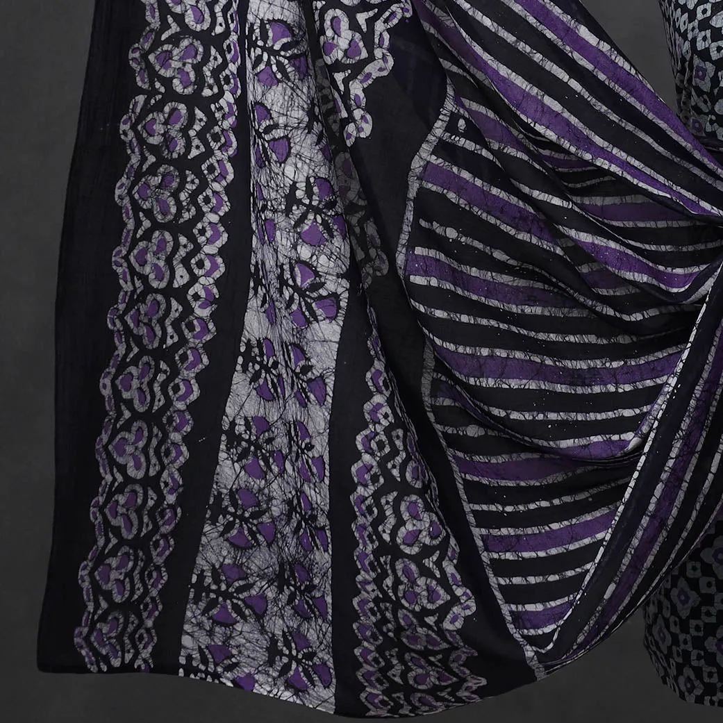 Multicolor - Kutch Print 3pc Cotton Batik Dress Material 10