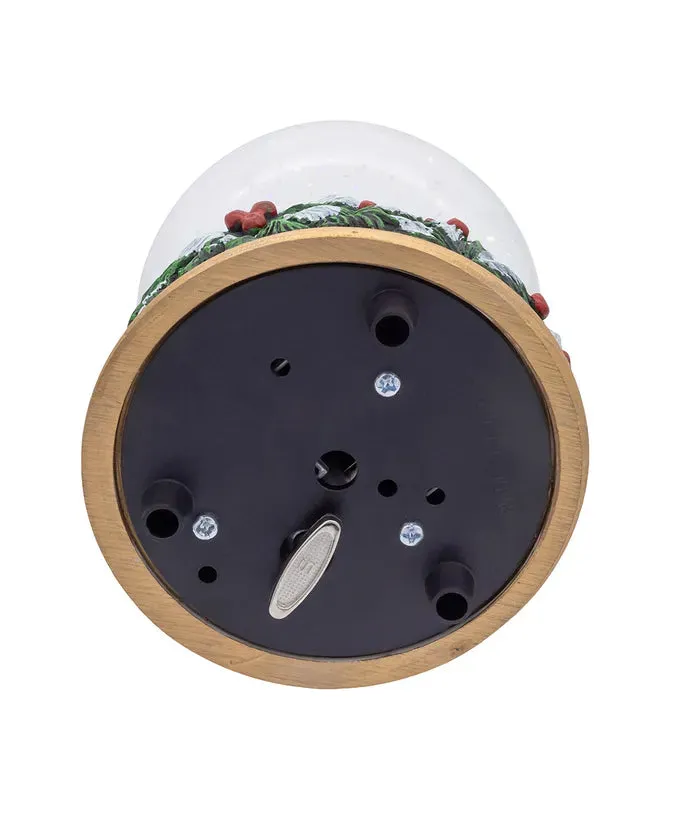 Musical Wind-Up Christmas Tree With Cardinals Motion & Musical Water Globe