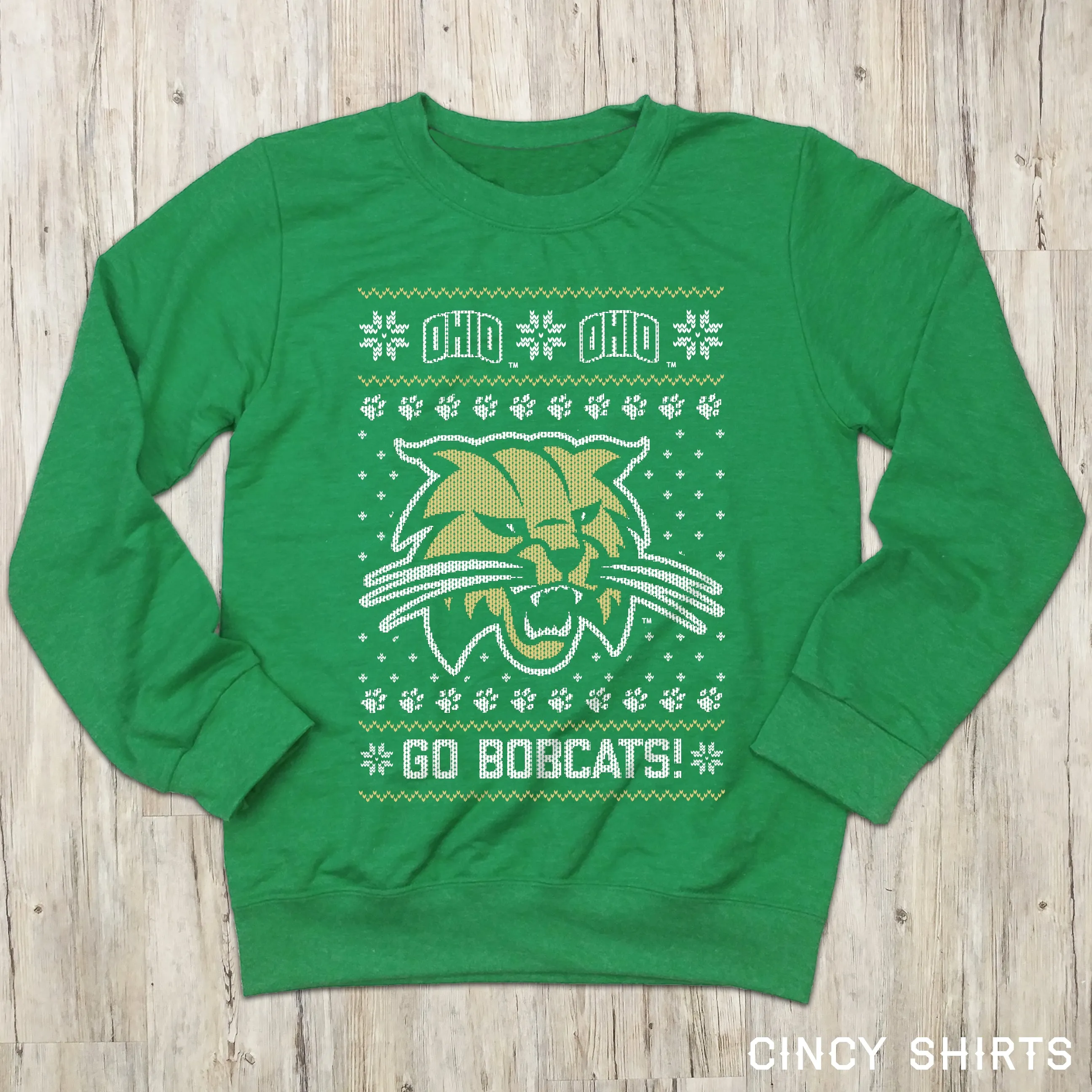 Ohio University Bobcats Ugly Christmas Sweatshirt