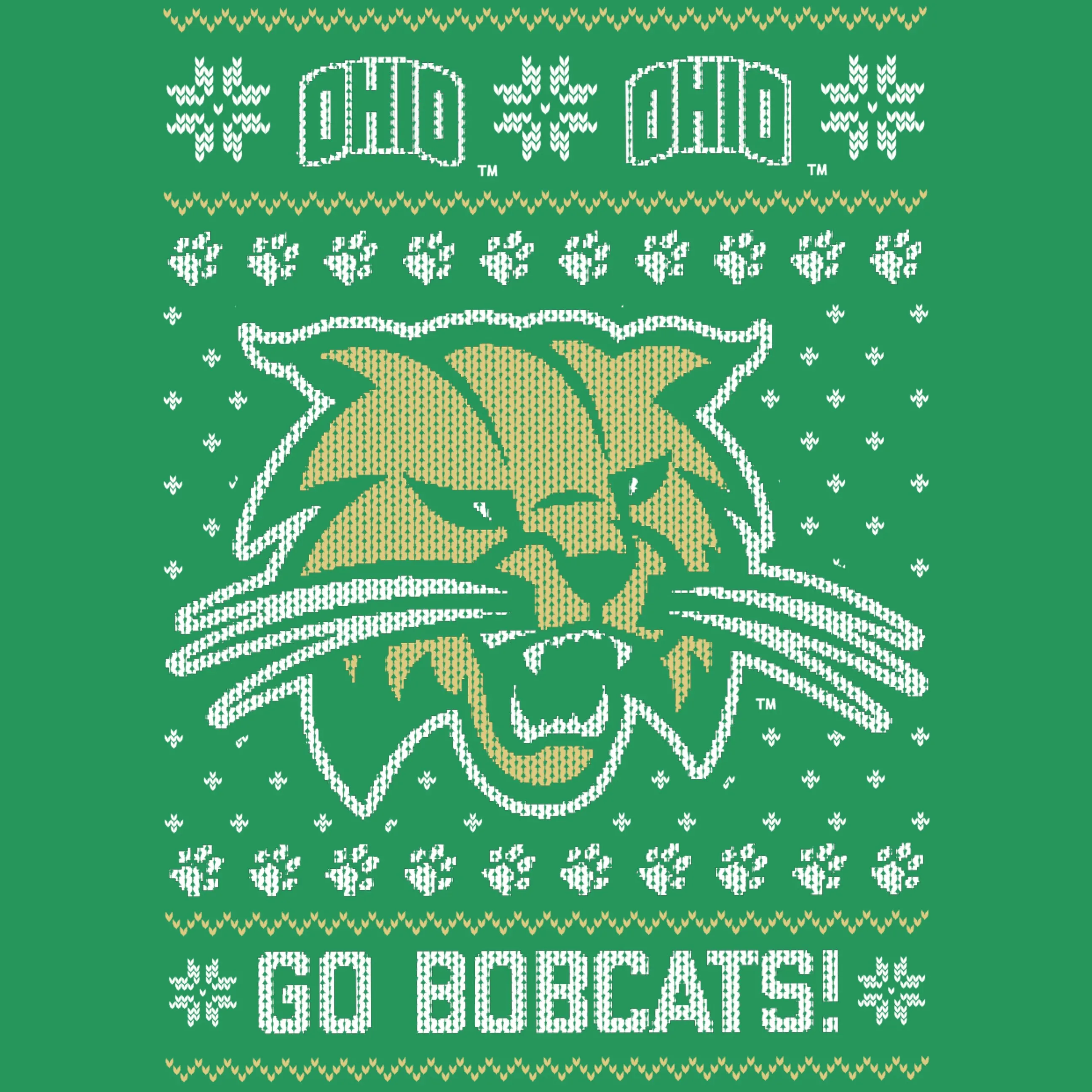 Ohio University Bobcats Ugly Christmas Sweatshirt