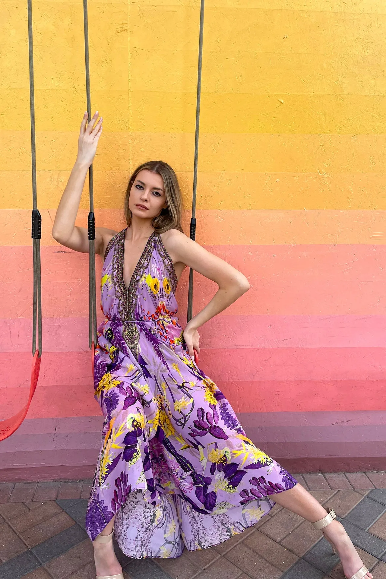 Purple Silk dress