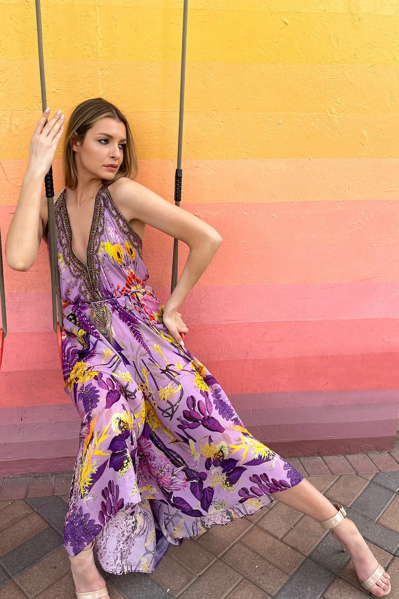 Purple Silk dress