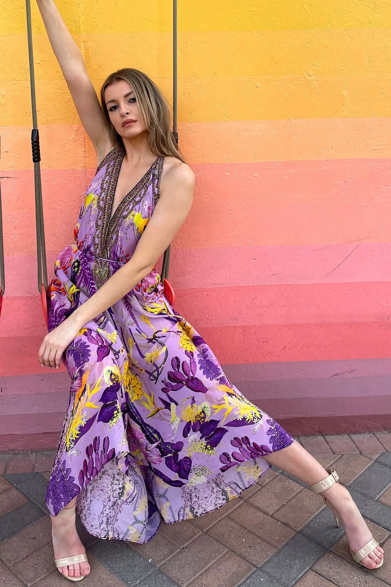 Purple Silk dress