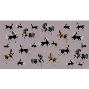 "Galopp" Handprinted scarf - taupe