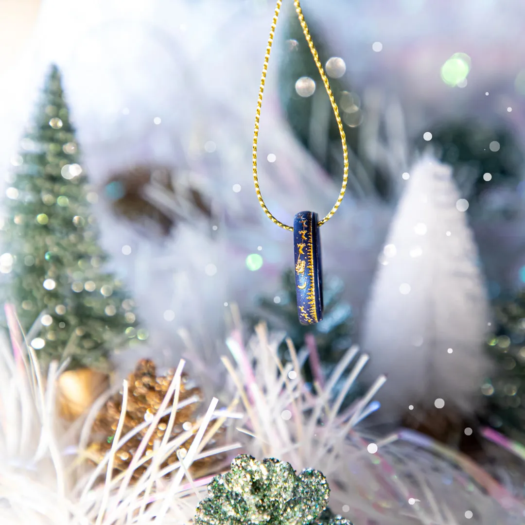 Santa's Reindeer Sleigh Silicone Ring - Engraved Arc
