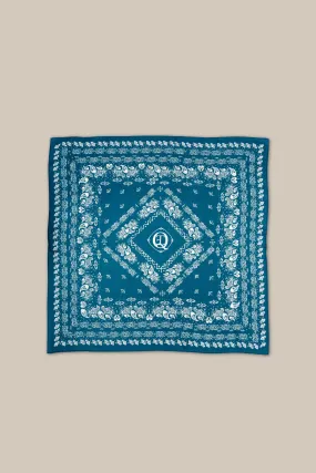 Silk Scarf / Bandana Moroccan Blue Silk Scarf / Bandana Moroccan Blue