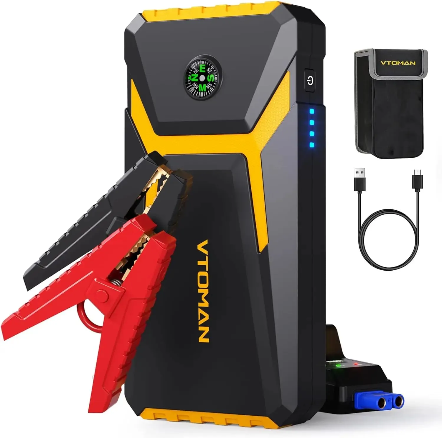 VTOMAN V6 Pro Car Jump Starter Power Bank 2000A Car Battery Charger Auto Emergency Booster Starting Device Jump Starter